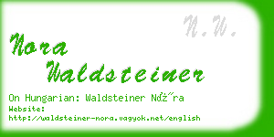 nora waldsteiner business card